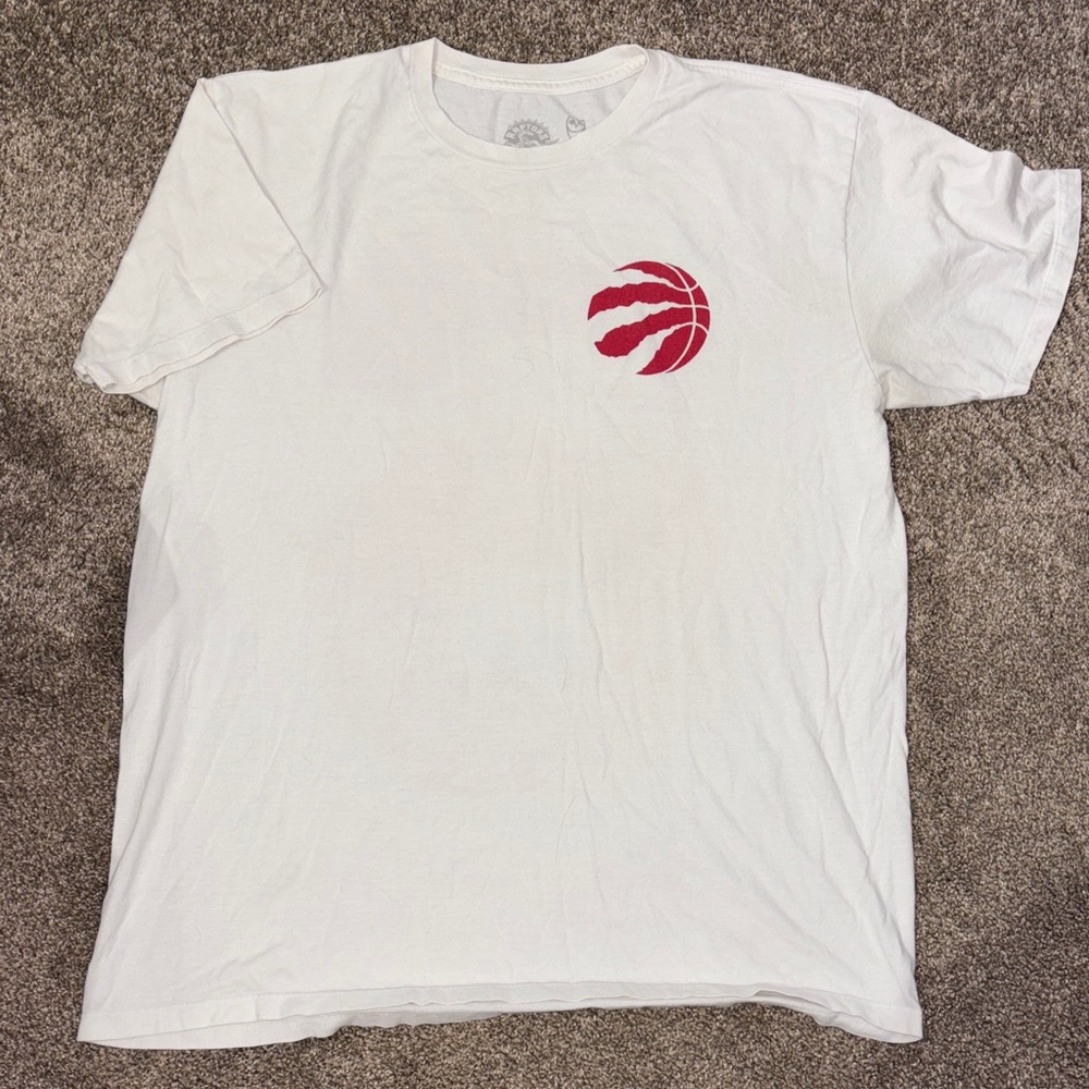 2015 Special Edition OVO White Tee with Red Toronto Raptors Logo & #6 on back